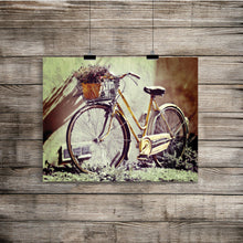 Bicycle Art Print, Beach Cruiser Photo, Bike Canvas Wall Art, Sunny Day