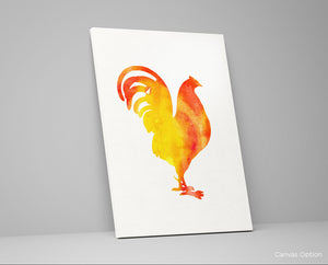 Rooster Watercolor Wall Art